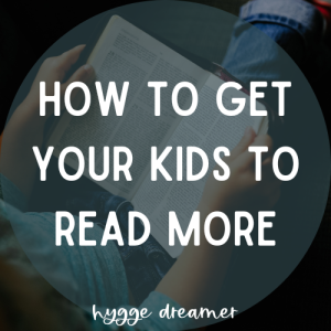 How to Get Your Kids To Read More with image of young child reading.